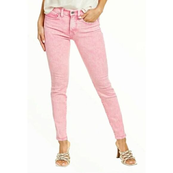 Veronica Beard‎ Women's Kate Skinny Acid Wash Pink High Rise Jeans Barbiecore 28 - Picture 1 of 11